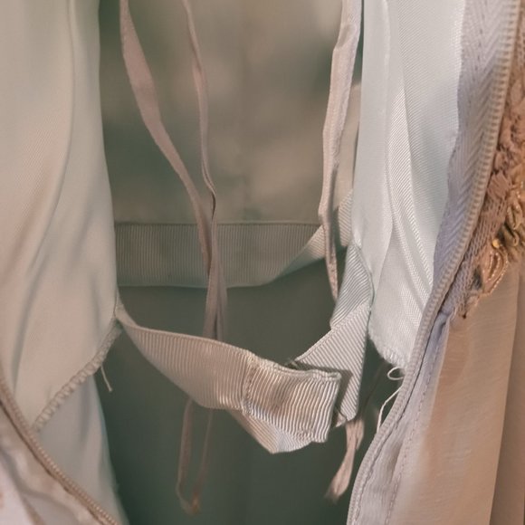 Couture Fashions Sequined Empire Light Grey Evening, Prom, Bridesmaids Dress - Picture 7 of 8